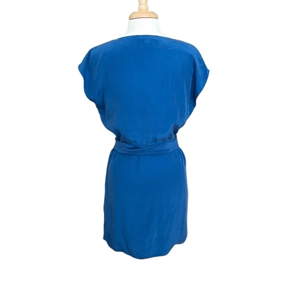 Amour Vert Blue Orchidee Silk Mini Dress Size Small - Picture 5 of 9